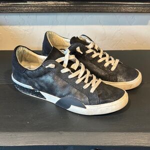 Dolce Vita Black and White Sneakers with Distressed Look